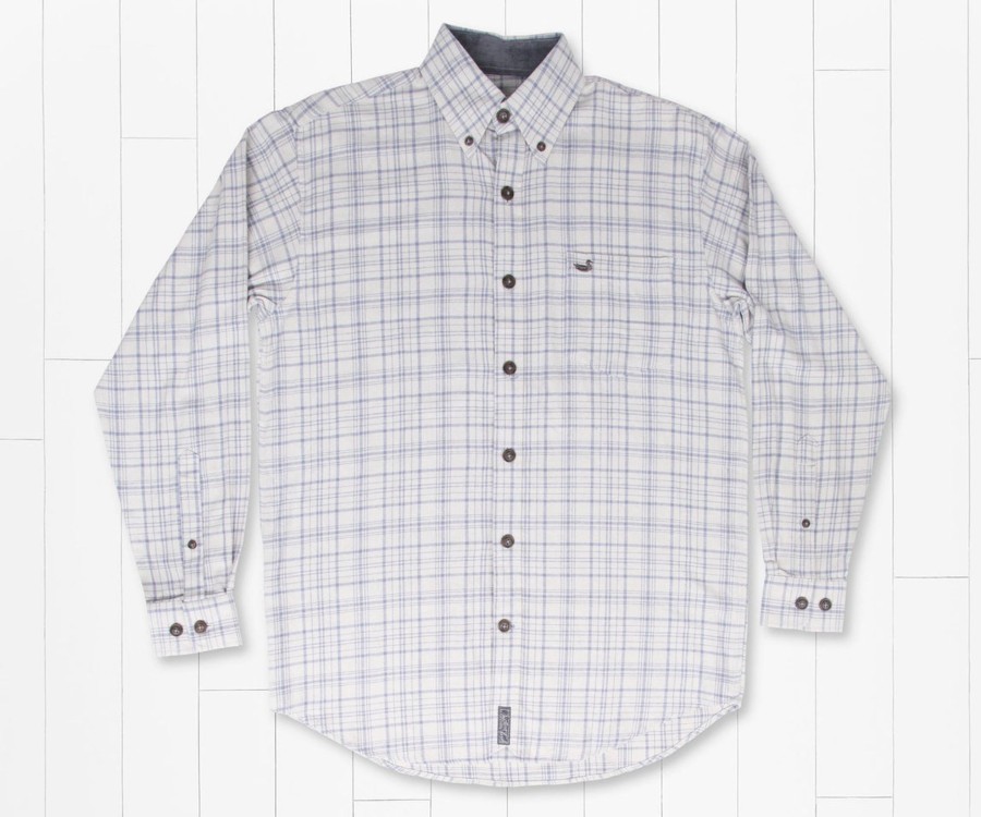 Men'S Southern Marsh Flannel | Cannon Flannel Burnt Taupe And Mountain Purple