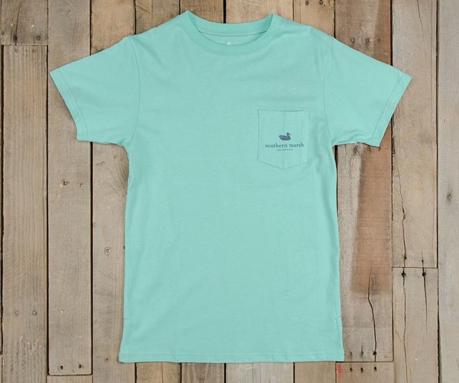 Men'S Southern Marsh Original Ss Tees | Expedition Series Tee - Heron Antigua Blue