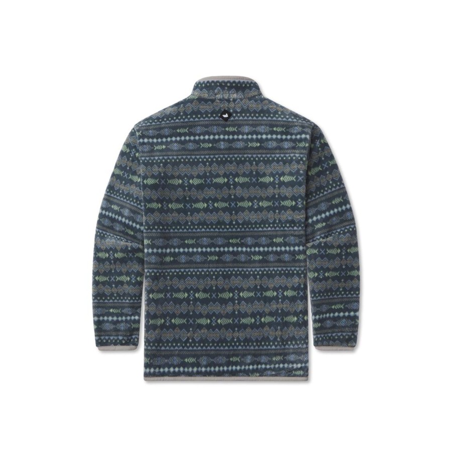 Men'S Southern Marsh Pullovers And Sweaters | Culebra Catch Fleece Pullover Slate And Mint