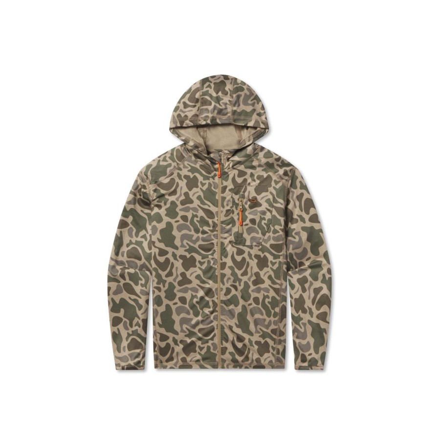 Youth Southern Marsh Jackets And Vests | Youth Tidal Performance Stretch Zip Hoodie Camo Print