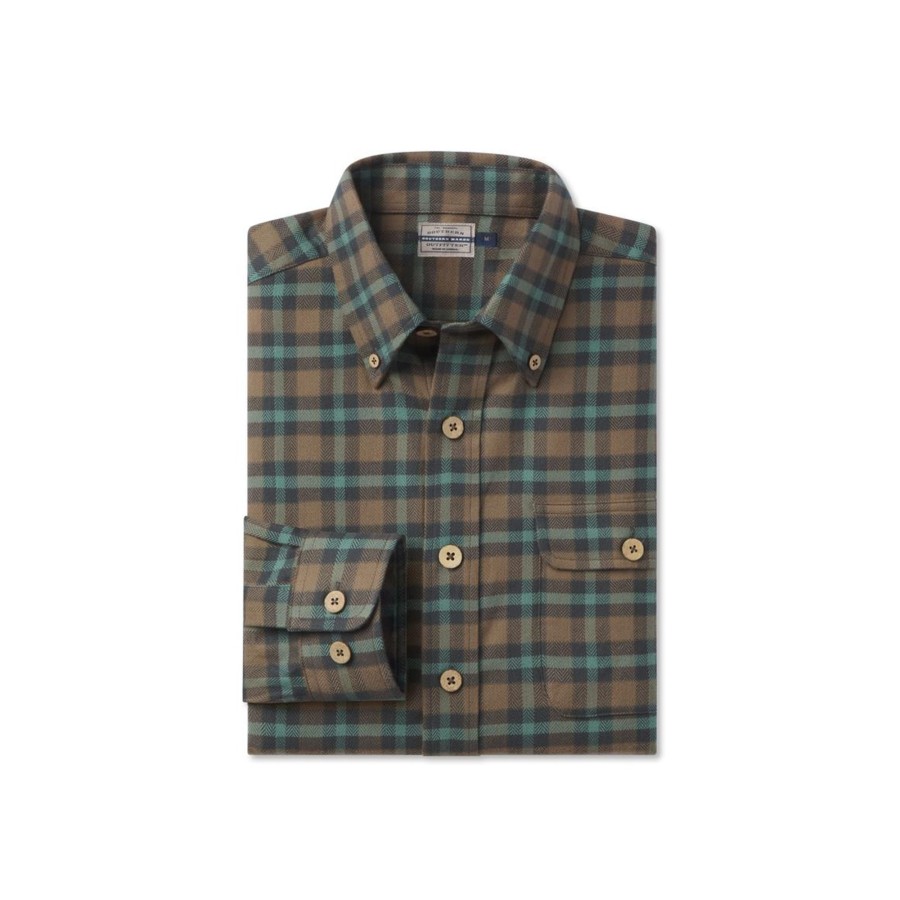 Men'S Southern Marsh Flannel | Shackelford Herringbone Flannel