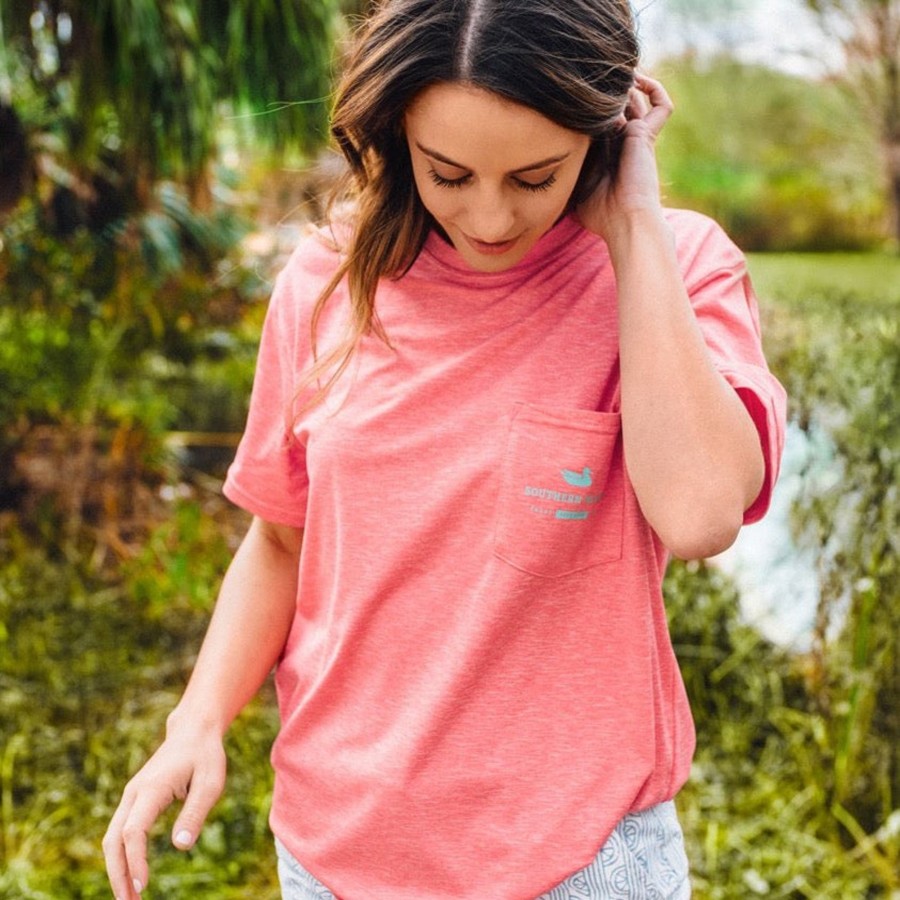 Women'S Southern Marsh Performance Tees | Fieldtec Heathered Performance Tee | Tuna