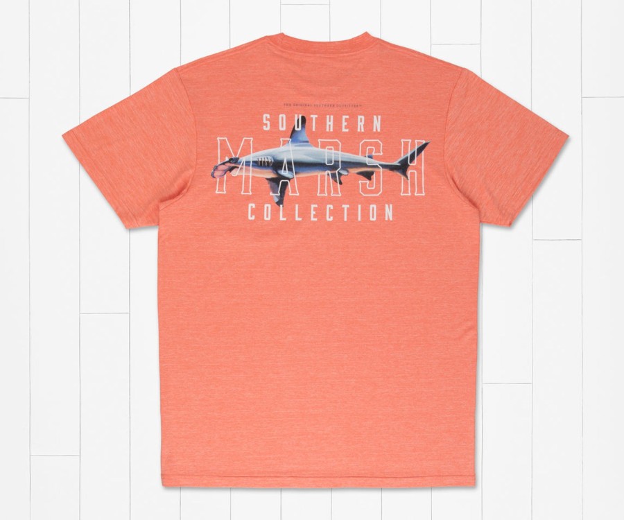 Women'S Southern Marsh Performance Tees | Fieldtec Heathered Tee - Hammerhead