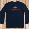 Women'S Southern Marsh Original Long Sleeve Tees | Authentic Flag Tee - Long Sleeve Navy