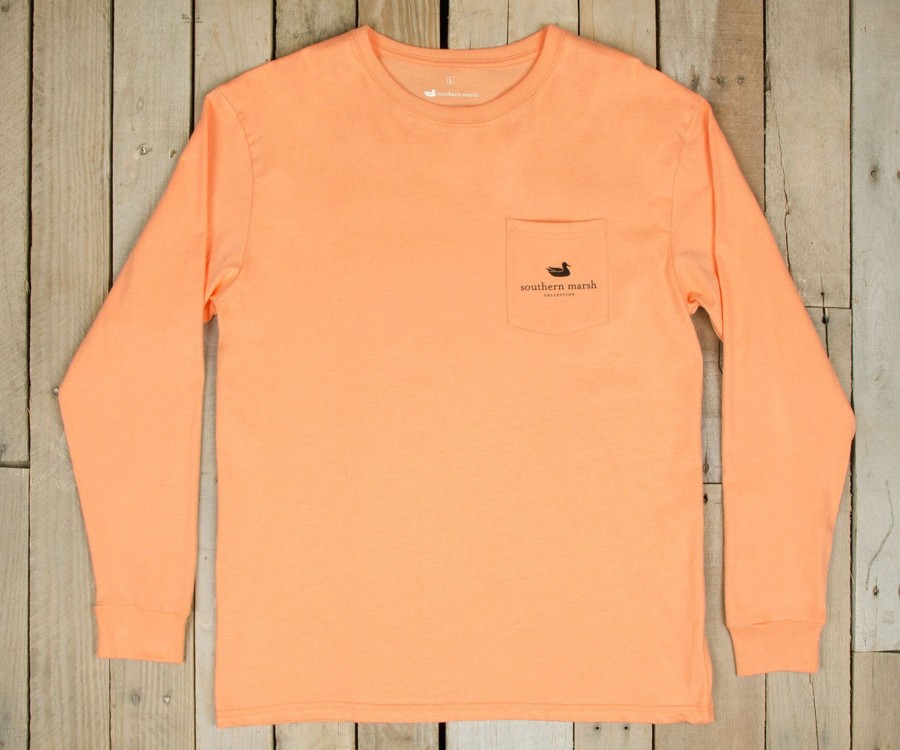 Women'S Southern Marsh Original Long Sleeve Tees | Mallard Morning Tee - Long Sleeve Melon