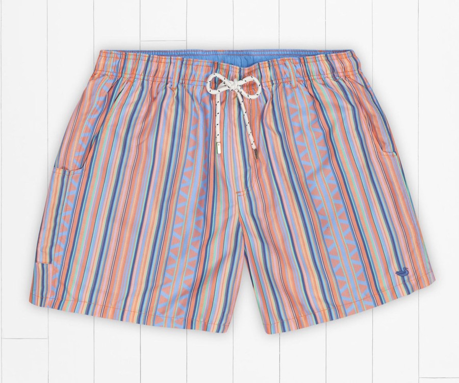 Men'S Southern Marsh Swim Trunks | Dockside Swim Trunk | Pacific Stripe