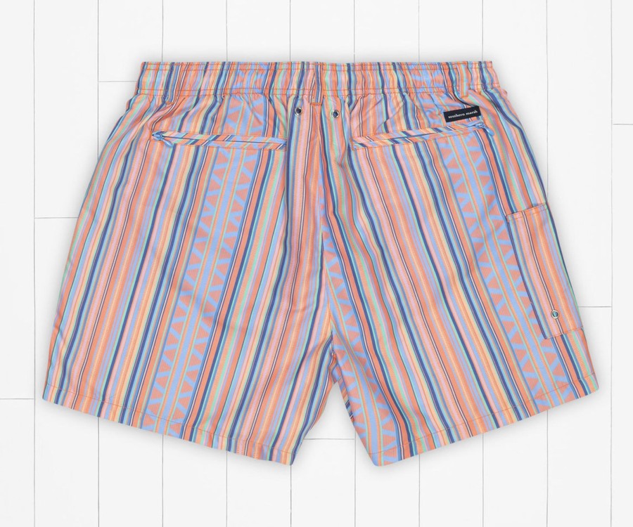 Men'S Southern Marsh Swim Trunks | Dockside Swim Trunk | Pacific Stripe