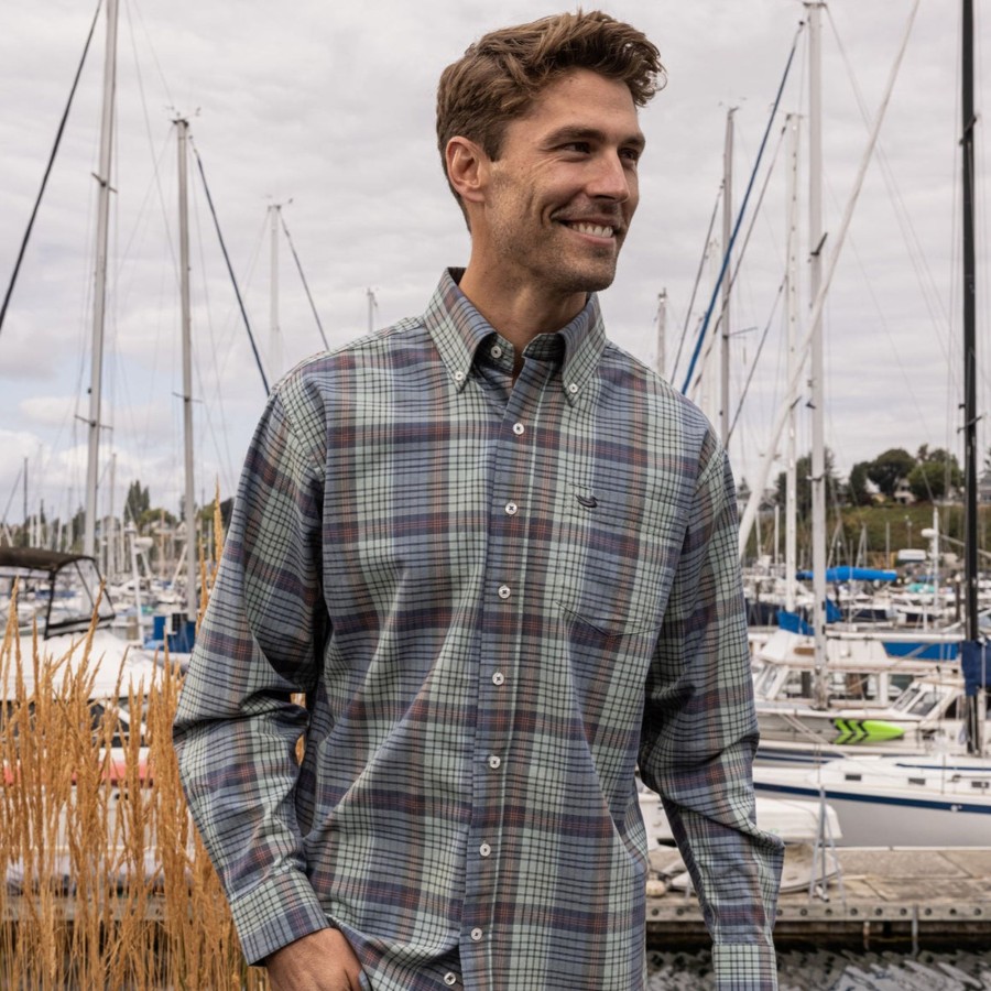 Men'S Southern Marsh Relaxed | Barton County Washed Dress Shirt