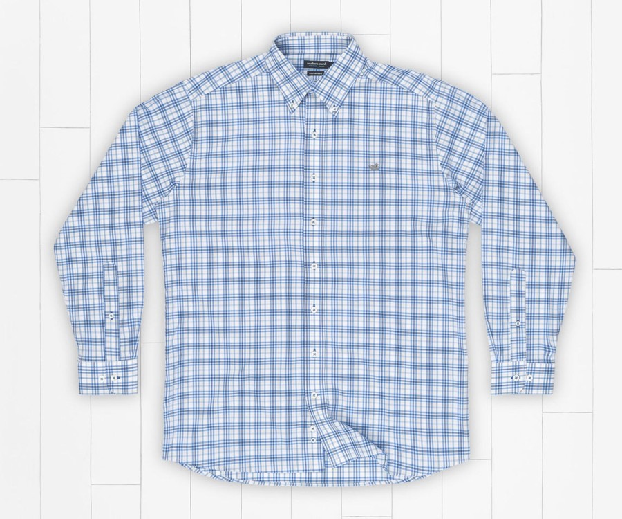 Men'S Southern Marsh Performance | Putnam Performance Windowpane Dress Shirt