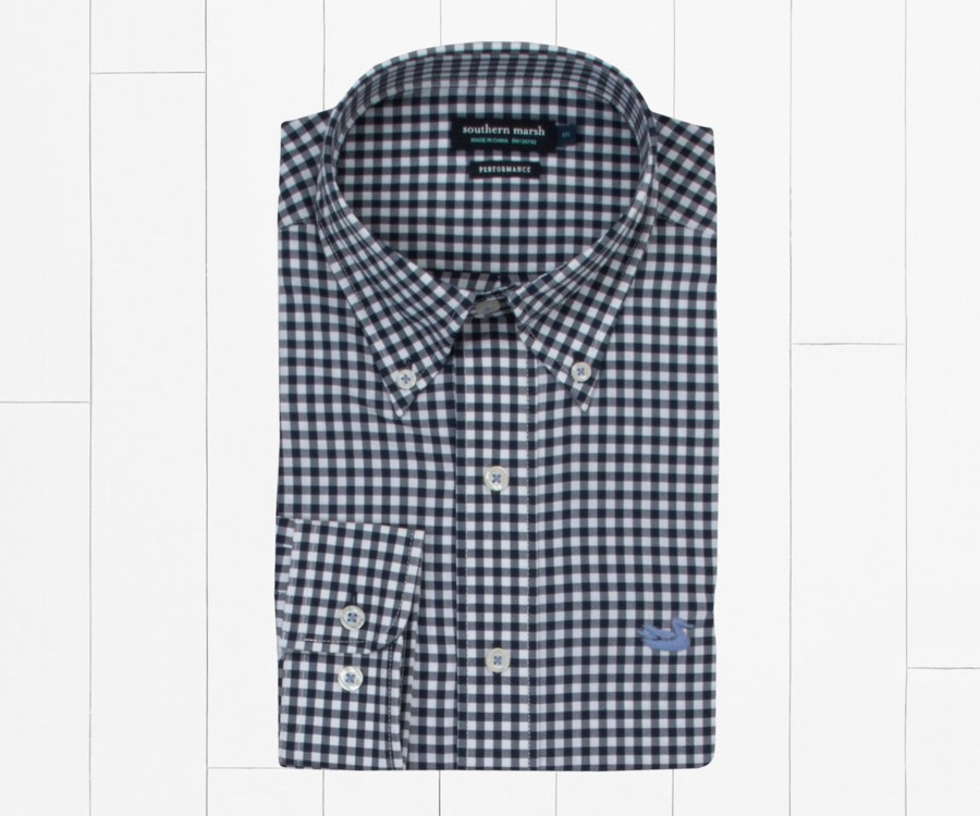 Men'S Southern Marsh Performance | Brentwood Gingham Performance Dress Shirt