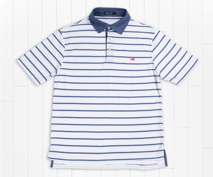 Youth Southern Marsh Polos | Youth Marina Bay Stripe Polo Navy