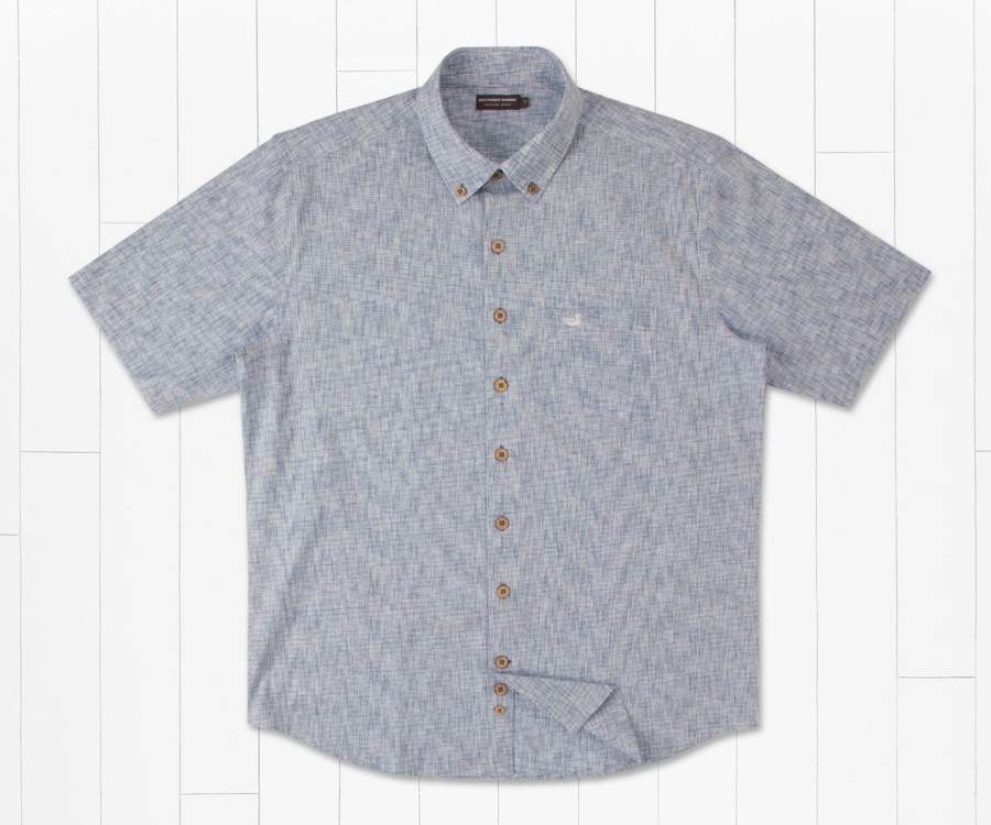 Men'S Southern Marsh Short Sleeve | Tulum Woven Shirt - Lines