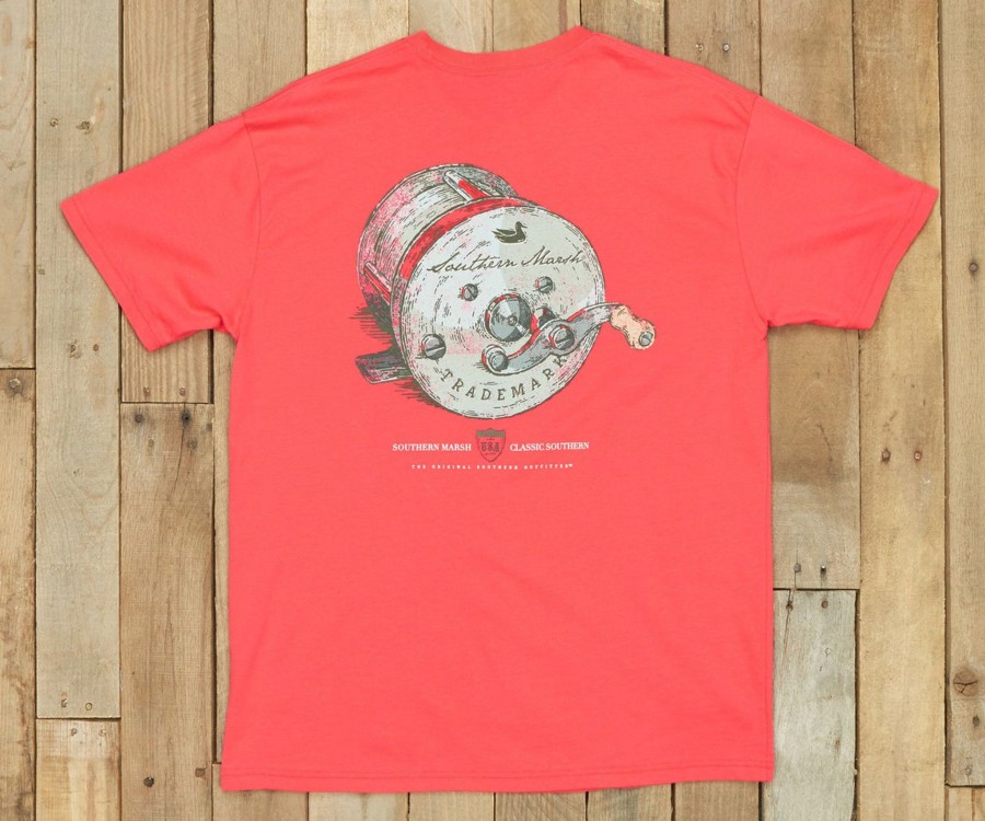 Women'S Southern Marsh Original Tees | Southern Class Tee | Fishing Reel Strawberry Fizz