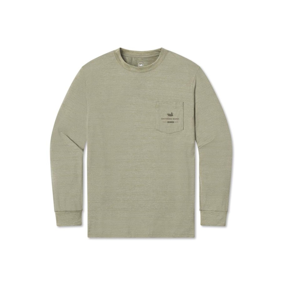 Youth Southern Marsh Performance Long Sleeve Tees | Youth Fieldtec Heathered Performance Tee | Bear Olive Heather