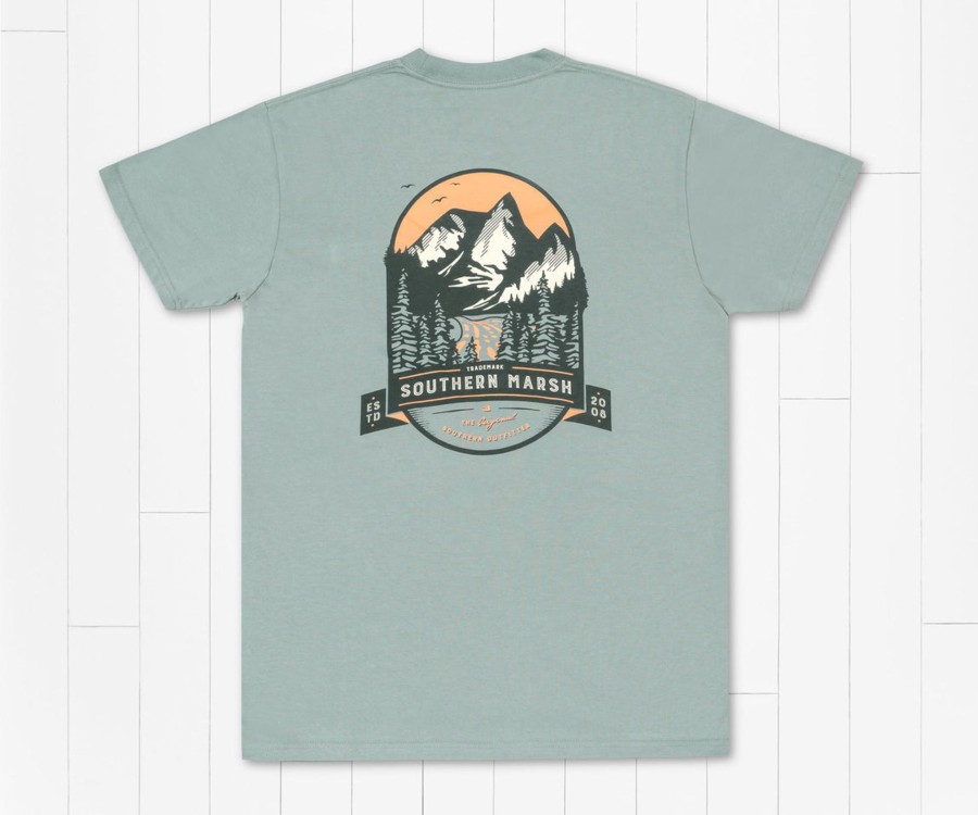 Men'S Southern Marsh Original Ss Tees | Mountain Pass Tee Burnt Sage