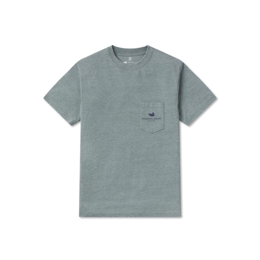 Youth Southern Marsh Seawash Tees | Youth Seawash Tee - High Altitude Hexagon Burnt Sage