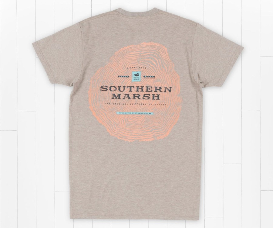 Women'S Southern Marsh Original Tees | Origins Crosscut Tee Washed Burnt Taupe