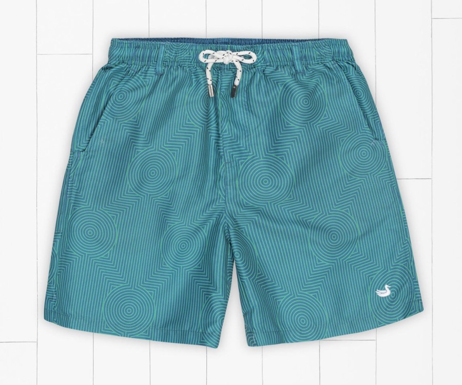 Youth Southern Marsh Swim Trunks | Youth Dockside Swim Trunk | Circle Maze