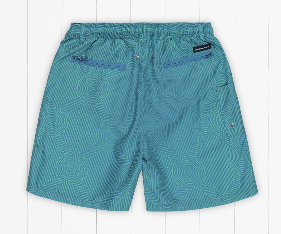 Youth Southern Marsh Swim Trunks | Youth Dockside Swim Trunk | Circle Maze