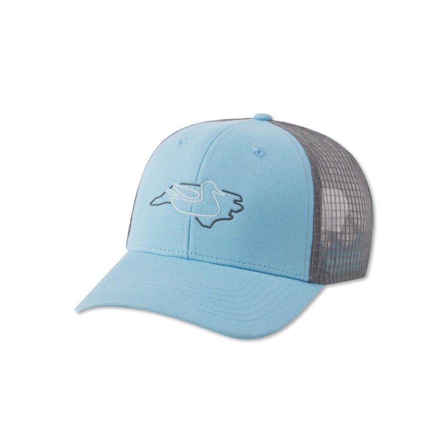 Women'S Southern Marsh Hats & Visors | Trucker Hat - Original Outline - North Carolina Light Blue