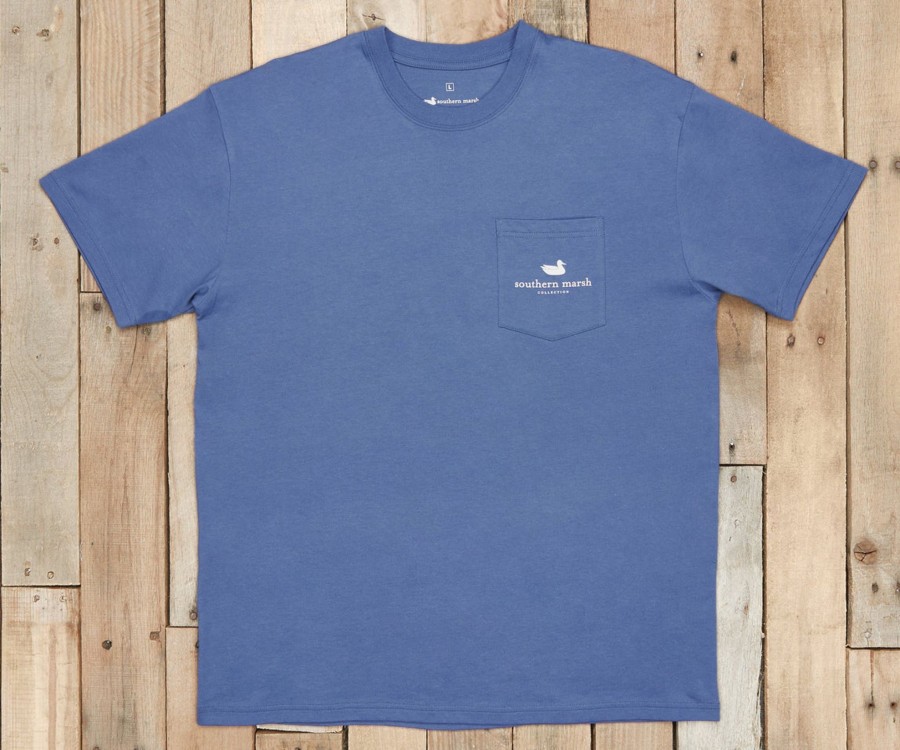 Men'S Southern Marsh Original Ss Tees | Engravings Tee | Tarpon Bluestone