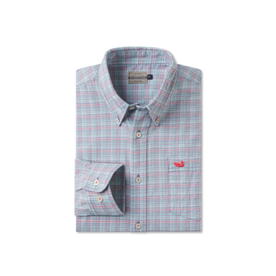 Men'S Southern Marsh Relaxed | Davidson Washed Check Dress Shirt