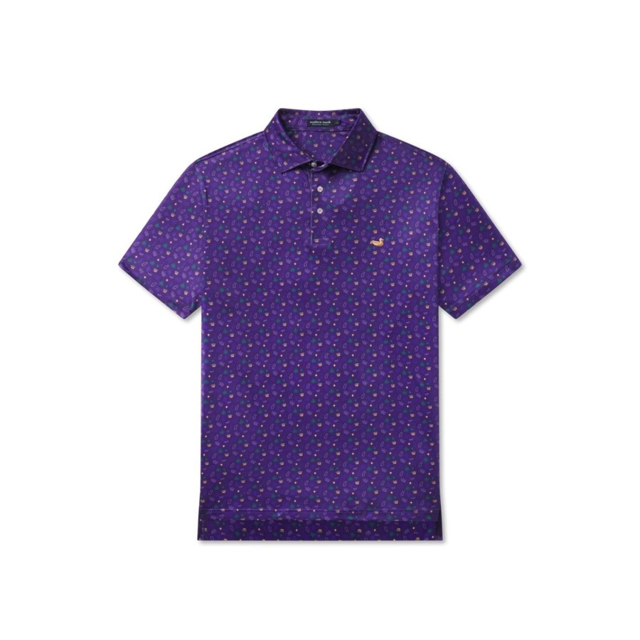 Men'S Southern Marsh Polos | Flyline Performance Polo - Neutral Ground Purple