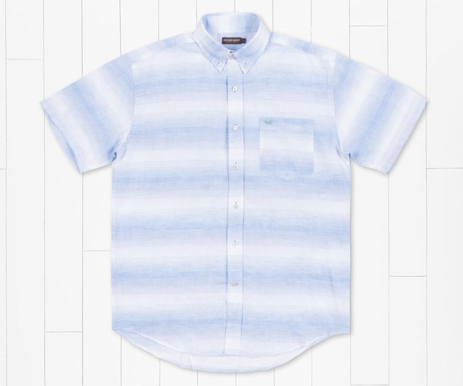 Men'S Southern Marsh Short Sleeve | The Richard Dress Shirt | Linen Lines