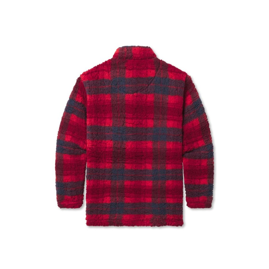 Youth Southern Marsh Pullovers And Sweaters | Youth Andover Plaid Sherpa Pullover