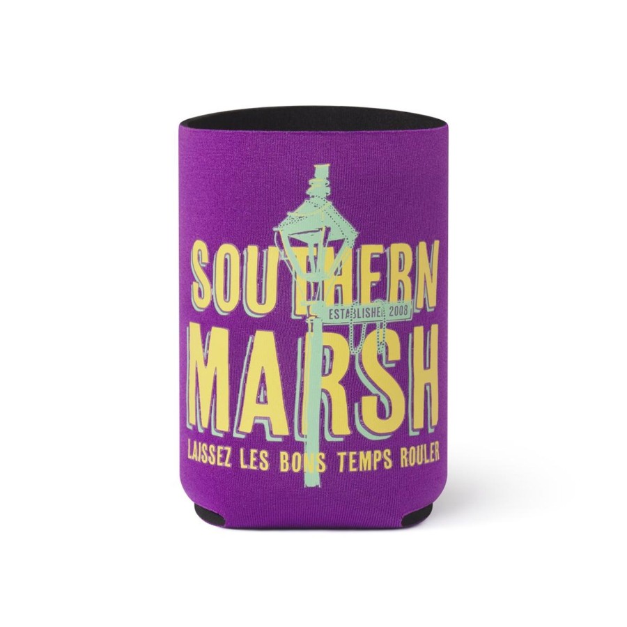 Accessories Southern Marsh Coozies And Bottle Openers | Coozie - Quarter Colors Purple