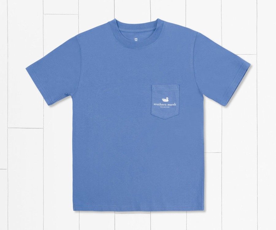 Youth Southern Marsh Original Tees | Youth Impressions Tee | Crab Oxford Blue