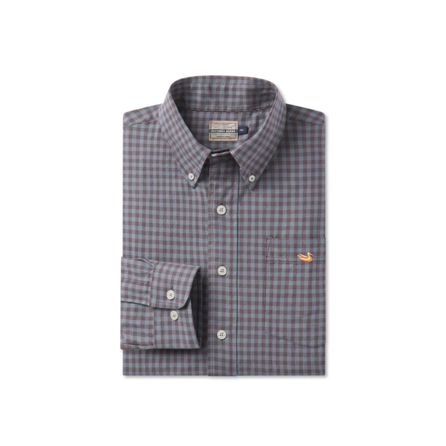 Men'S Southern Marsh Relaxed | Sumner Relaxed Washed Gingham Dress Shirt