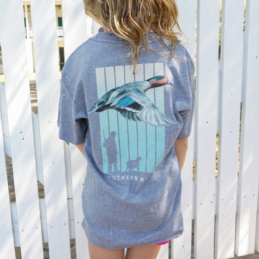 Youth Southern Marsh Original Tees | Youth Teal Takeoff Tee Washed Slate