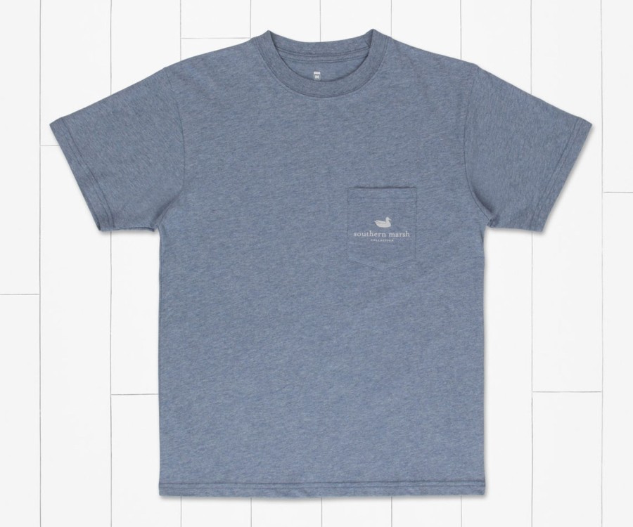 Youth Southern Marsh Original Tees | Youth Teal Takeoff Tee Washed Slate