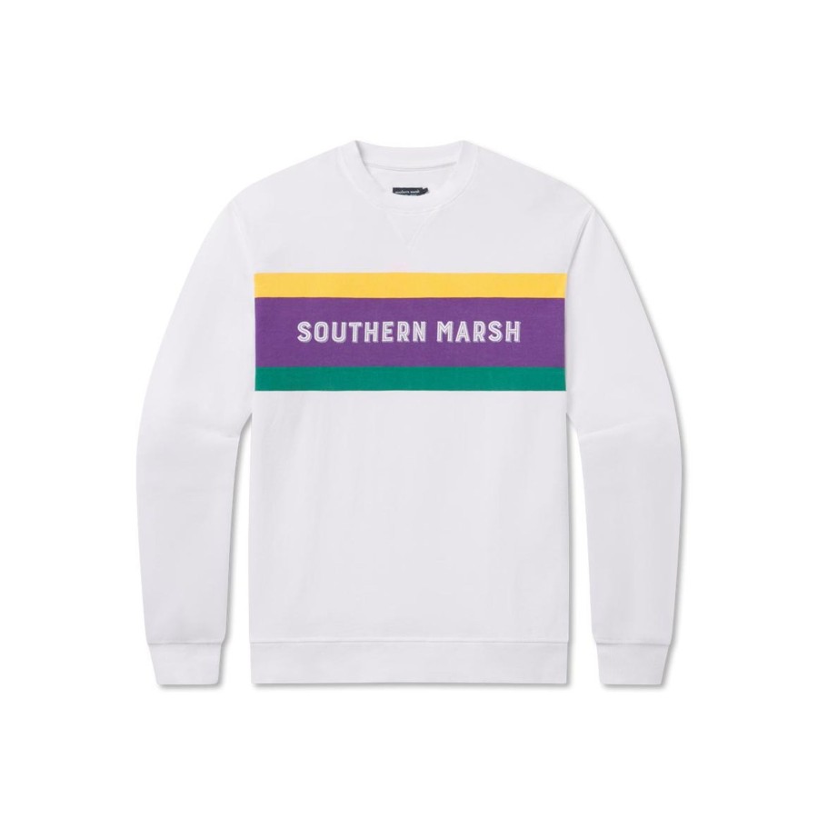 Men'S Southern Marsh Pullovers And Sweaters | Carrollton Vintage Sweatshirt Purple Green And Gold