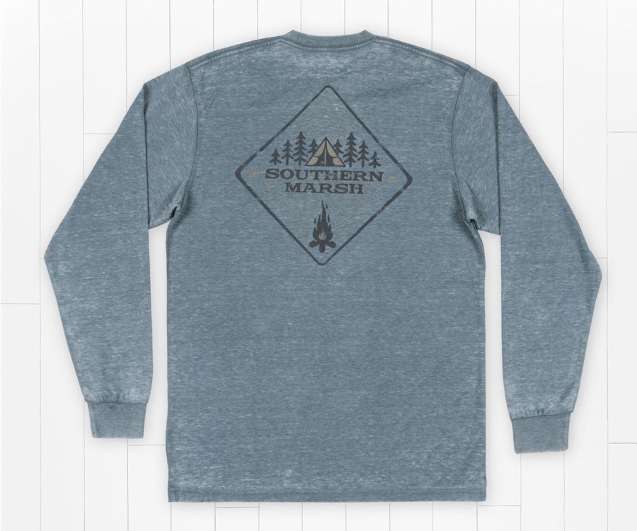 Men'S Southern Marsh Seawash Long Sleeve Tees | Seawash Tee | Tent | Long Sleeve