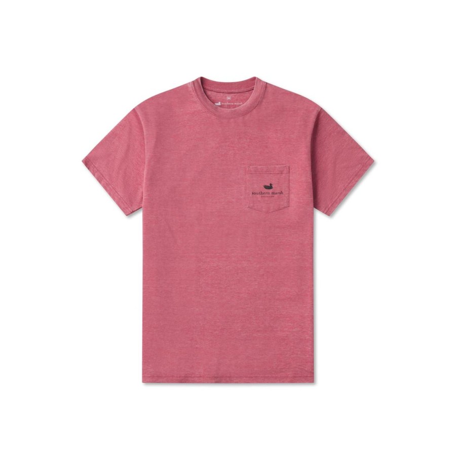 Men'S Southern Marsh Seawash Tees | Seawash Tee - Mallard In The Making Rhubarb