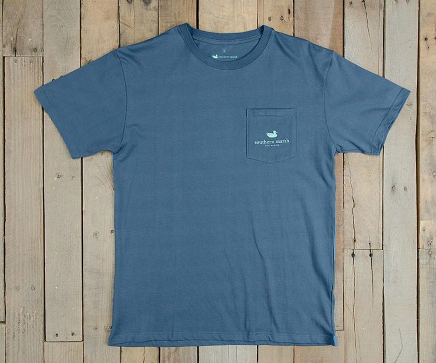 Men'S Southern Marsh Original Ss Tees | Outfitter Collection Tee - Snapper Slate