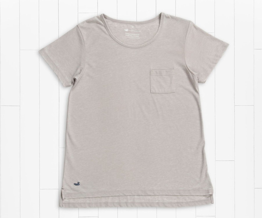 Women'S Southern Marsh Women'S Fit Tops | Tori Seawash Pocket Tee