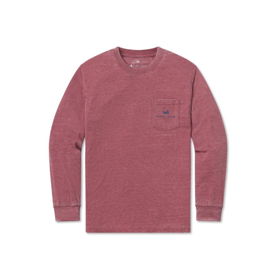 Men'S Southern Marsh Seawash Long Sleeve Tees | Seawash Tee | Classic | Long Sleeve