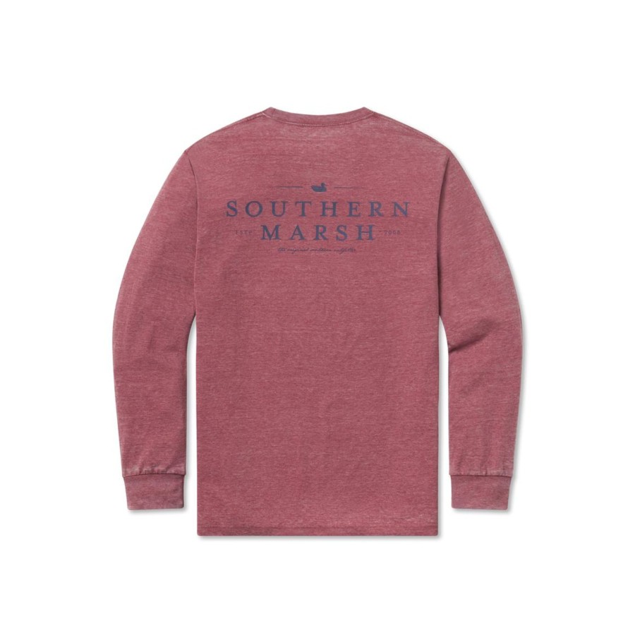 Men'S Southern Marsh Seawash Long Sleeve Tees | Seawash Tee | Classic | Long Sleeve