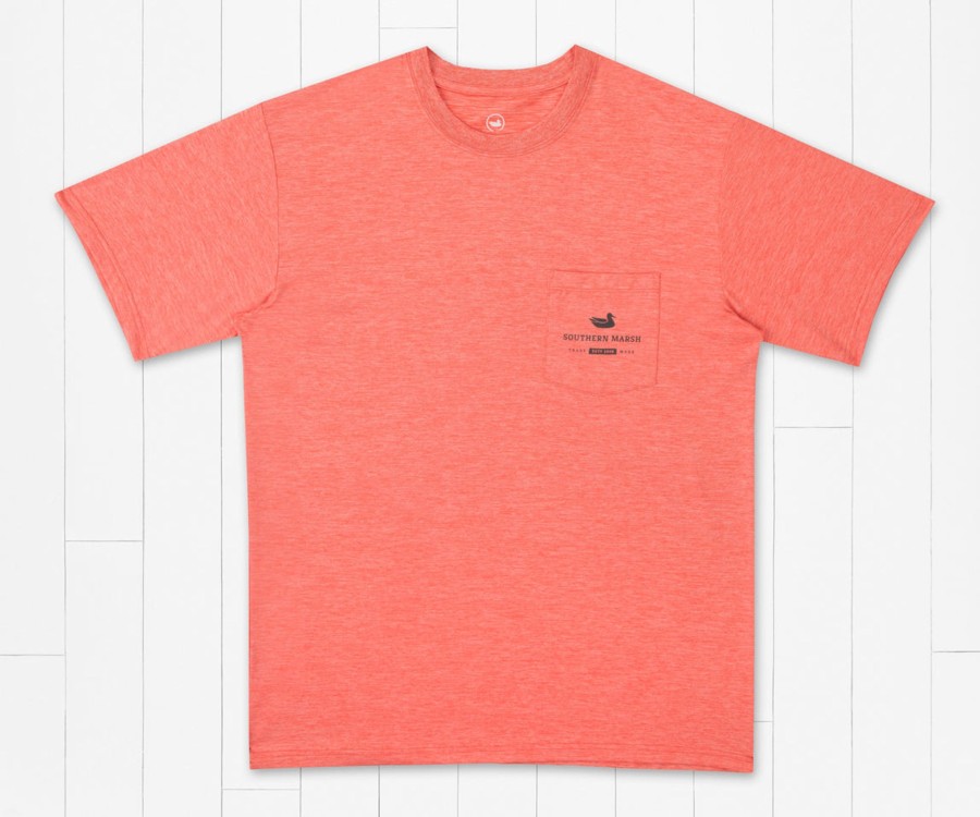 Women'S Southern Marsh Performance Tees | Fieldtec Heathered Tee - Deepsea