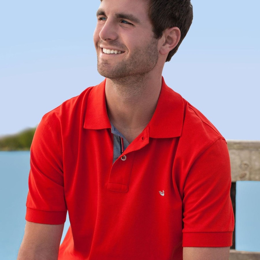 Men'S Southern Marsh Polos | Stonewall American Flag Polo Red