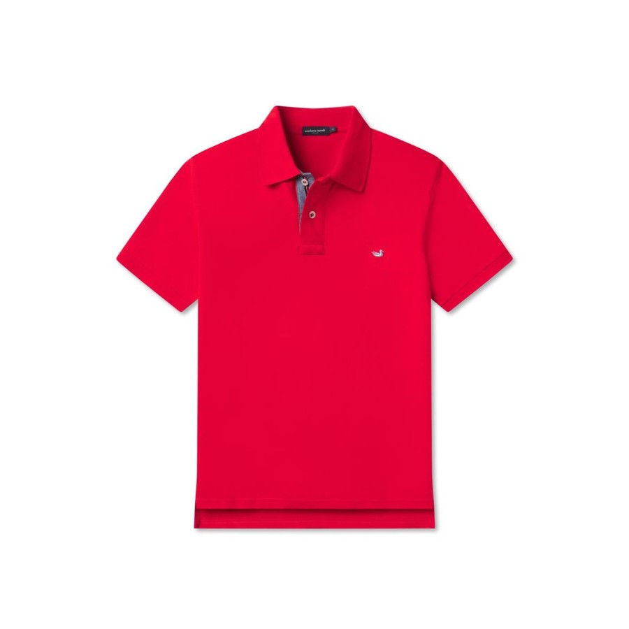 Men'S Southern Marsh Polos | Stonewall American Flag Polo Red