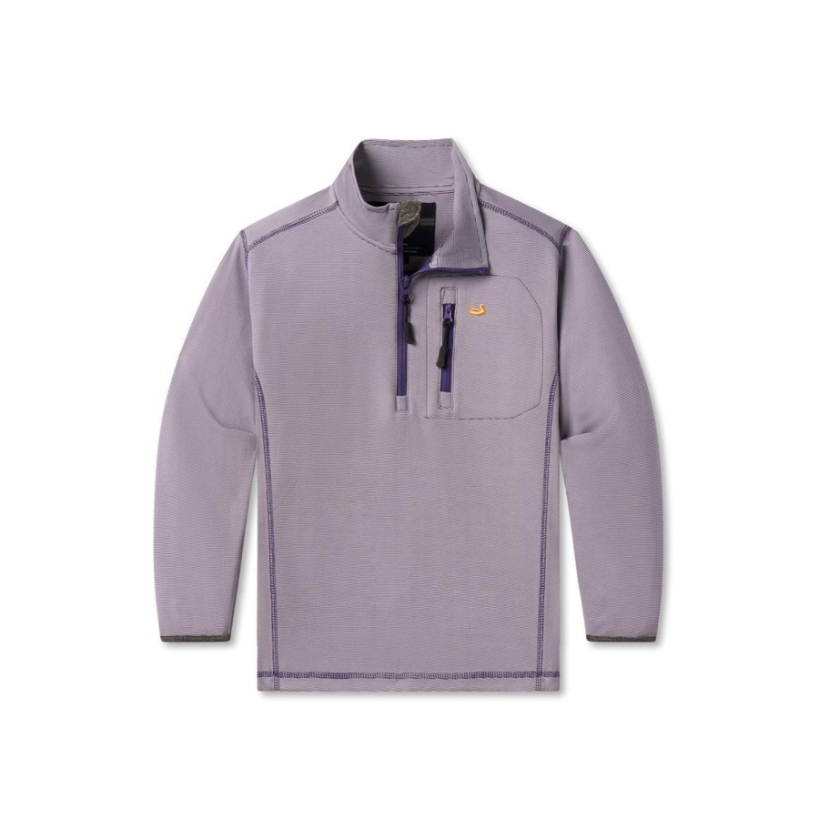 Youth Southern Marsh Pullovers And Sweaters | Youth Endzone Stripe Performance Pullover