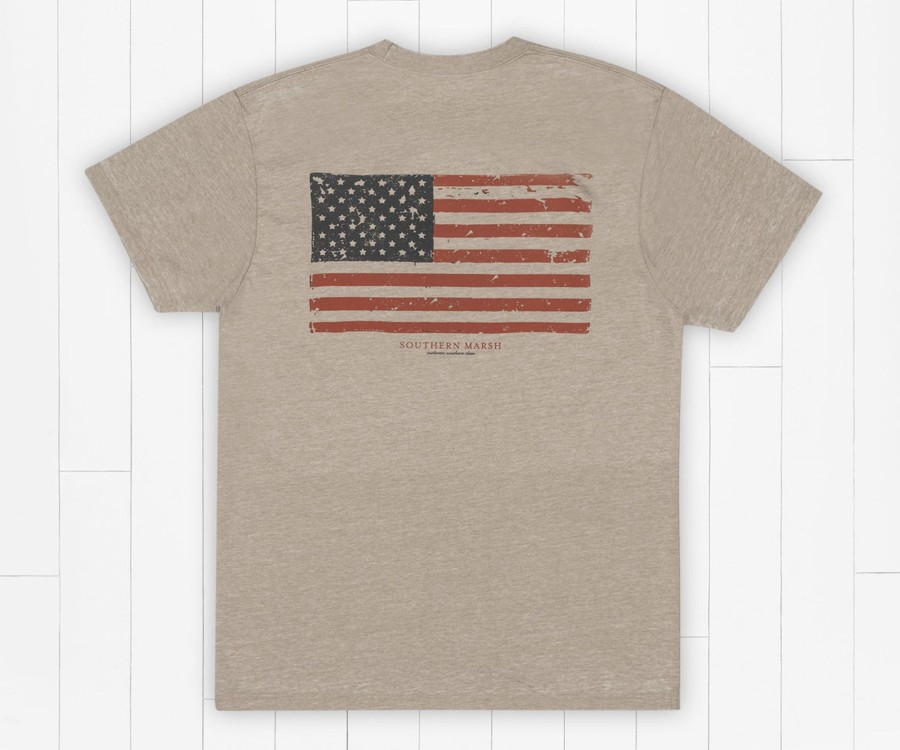 Men'S Southern Marsh Seawash Tees | Seawash Tee | Vintage Flag