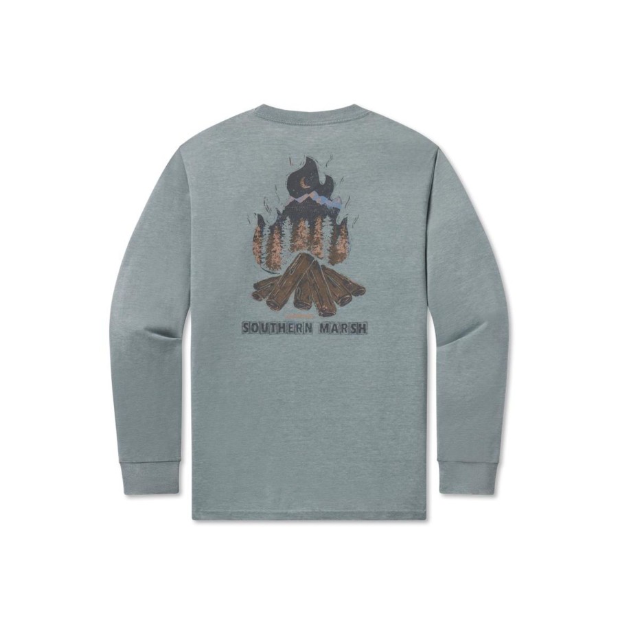 Men'S Southern Marsh Seawash Long Sleeve Tees | Seawash Tee | Campfire | Long Sleeve