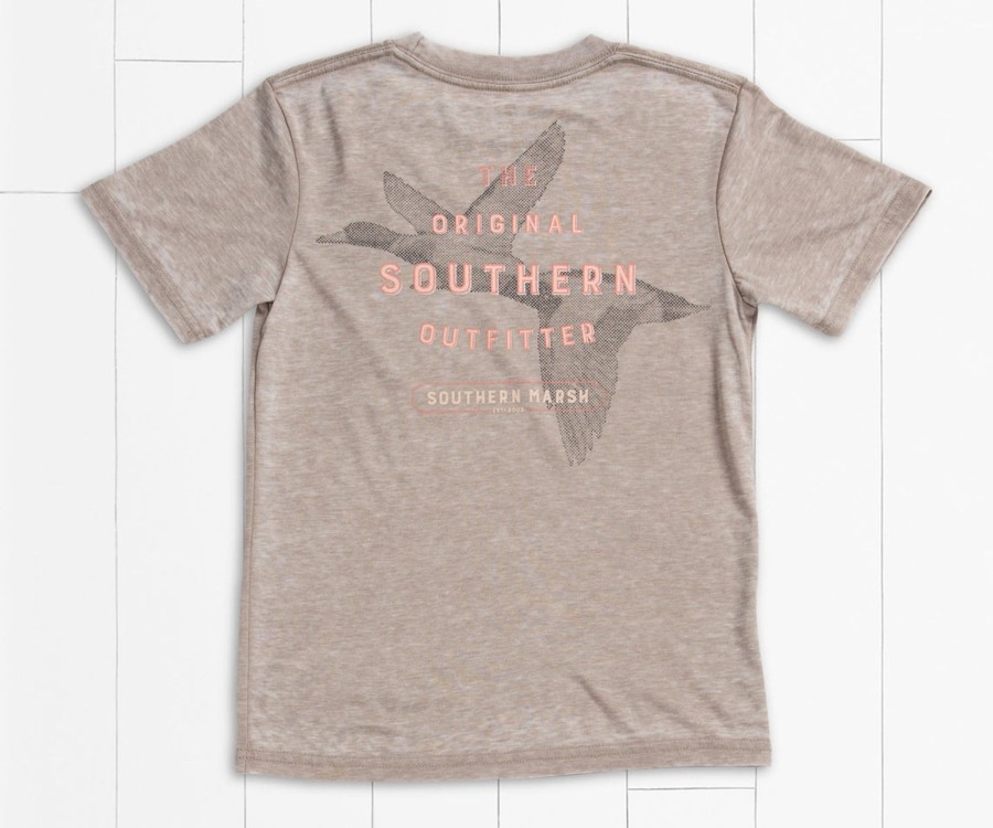 Youth Southern Marsh Seawash Tees | Youth Seawash Tee | Branding | Ducks Seawash Burnt Taupe