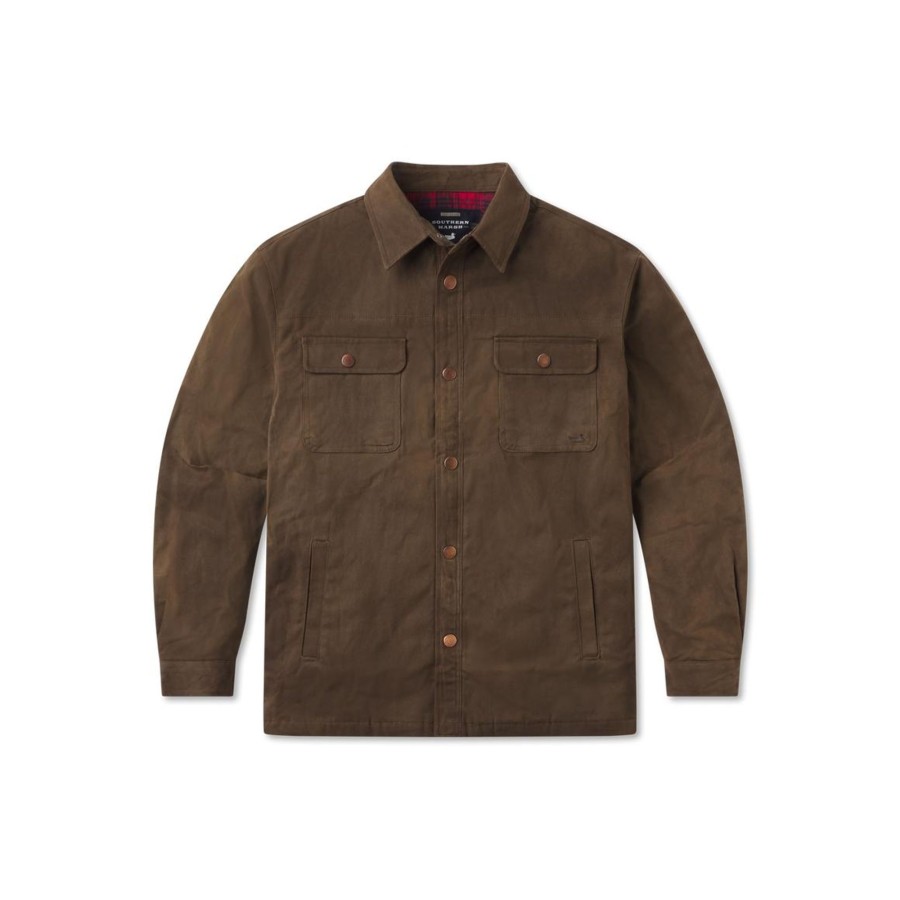 Men'S Southern Marsh Jackets And Vests | Kalispell Waxed Canvas Jacket Dark Brown